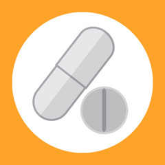 Drug capsule vector. eps 10