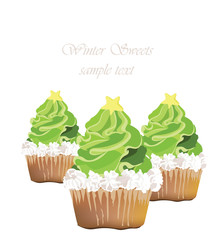 Delicious Cupcakes Vector