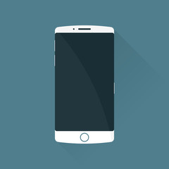 Smartphone. Vector icon. Grey background