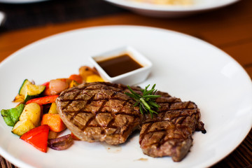Steak with vegetables