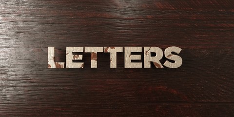 Letters - grungy wooden headline on Maple  - 3D rendered royalty free stock image. This image can be used for an online website banner ad or a print postcard.