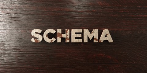 Schema - grungy wooden headline on Maple  - 3D rendered royalty free stock image. This image can be used for an online website banner ad or a print postcard.