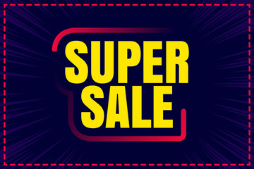 Super sale and special offer. Vector illustration.