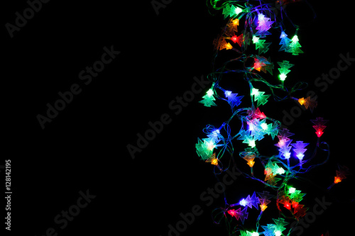 Christmas background lights 4k light footage royalty "christmas lights border on black background" Stock photo and royalty-free images on Fotolia.com