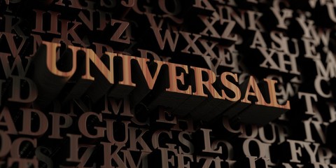 Universal - Wooden 3D rendered letters/message.  Can be used for an online banner ad or a print postcard.