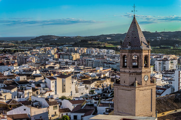 Fototapeta na wymiar Vista aérea del pueblo Vélez-Málaga
