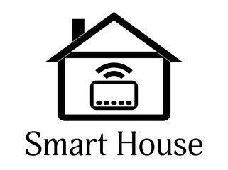 Smart home icon. Security and automated system. Vector illustration.