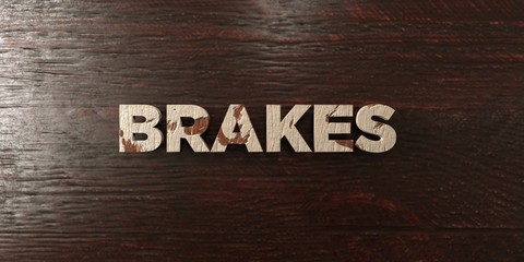 Naklejka premium Brakes - grungy wooden headline on Maple - 3D rendered royalty free stock image. This image can be used for an online website banner ad or a print postcard.