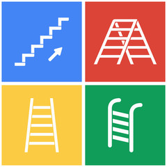 Ladder icon set.