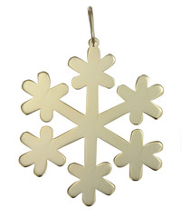 Obraz premium Golden pendant isolated on white