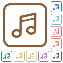 Music note simple icons