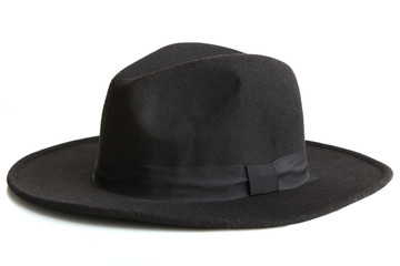 Black hat isolated on white background