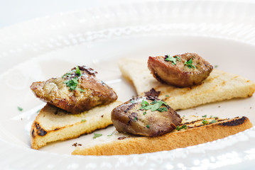 canape with foie gras