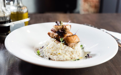 risotto with duck and mushrooms