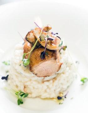 risotto with duck and mushrooms