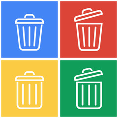 Bin icon set.