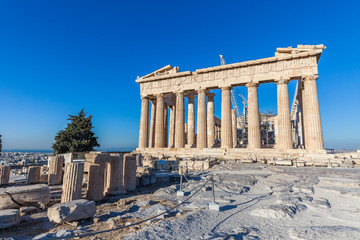 Obraz premium Parthenon temple, Acropolis, Athens, Greece
