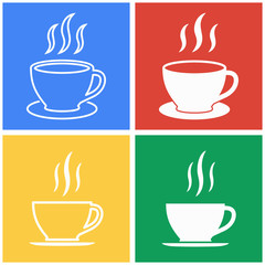 Coffee cup icon set.