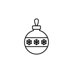 Fototapeta premium bauble ball toy christmas xmas line icon