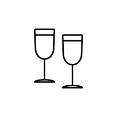 alcohol drink, champagne, couple of glasses, two, glass  line ve