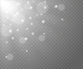 Glow light effect. Vector illustration. Christmas flash Concept.