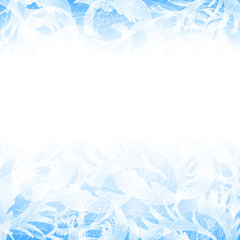 Fototapeta na wymiar Vector frost glass pattern. Winter blue background.