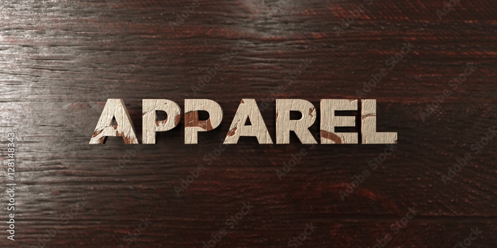 Fototapete apparel - grungy wooden headline on maple - 3d rendered royalty free stock image. this image can be 
