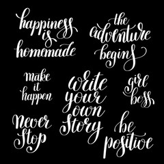 write your own story handwritten positive inspirational quote 