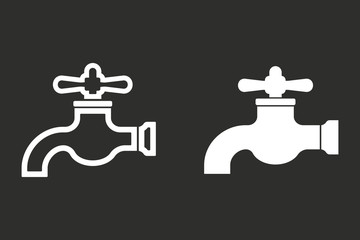 Faucet - vector icon.