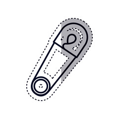 Pin of cloth icon. Baby object child childhood infant theme. Isolated design. Vector illustration