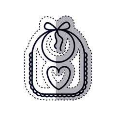 Bib icon. Baby object child childhood infant theme. Isolated design. Vector illustration