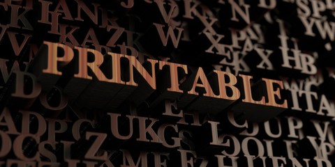 Printable - Wooden 3D rendered letters/message.  Can be used for an online banner ad or a print postcard.