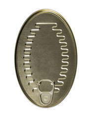 Lata de conserva aislada sobre fondo blanco