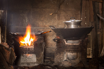 Old kitchen,Local kitchen thailand,Cooking traditional rural