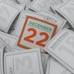 3d rendering random calendar pages 22