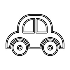 Toy car icon. Baby object child childhood infant theme. Isolated design. Vector illustration