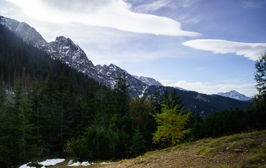 Fototapeta na wymiar Giewont mountain landscape in Tatry, Poland