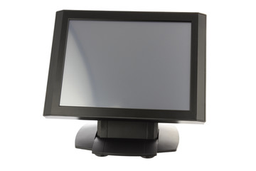 Point Of Sale System with Screen Monitor On White Background