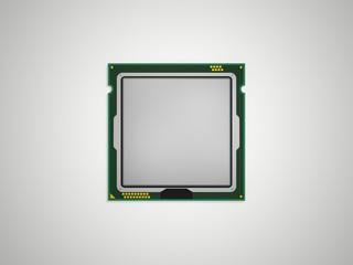 Сentral processing unit (CPU). 3d render. Digital illustration