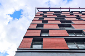Red window building pattern