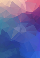 Design polygon multicolor blue and colorful geometric which cons