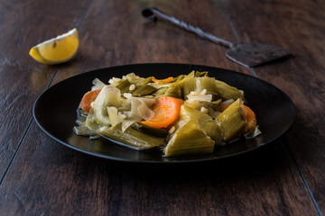 Turkish Food Leek with Olive Oil / Zeytinyagli Pirasa..