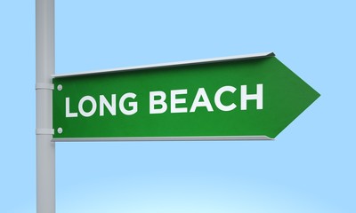 right direction road sign long beach