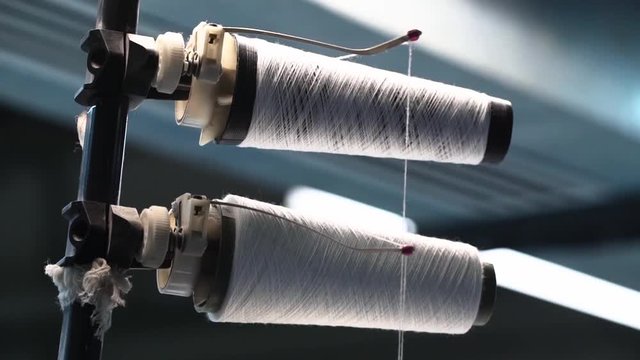 Прядильная фабрика. Производства тканей,  шелка,  льна,  синтетики, ниток. Автоматизированный процесс. 