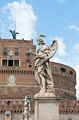 The Mausoleum of Hadrian or Castel Sant' Angelo (Castle of the Holy Angel), Rome, Italy