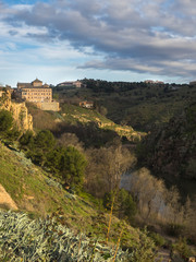 Fototapeta na wymiar Landschaft am Fluss Tajo, Toledo, Spanien