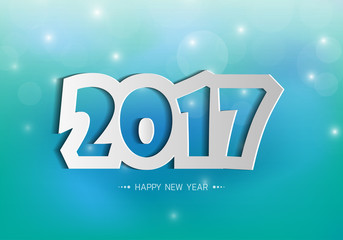 Happy new 2017 year. Greetings card. Colorful design. Vector ill © sweetjinkz