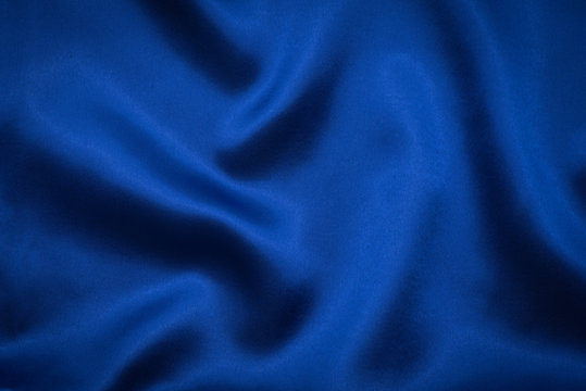 Fototapeta Blue fabric grooved for background