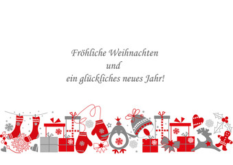 Weihnachtskarte mit weihnachtlichen Gr&uuml;ssen 