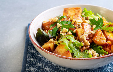 Panir, apple, nuts and herb salad